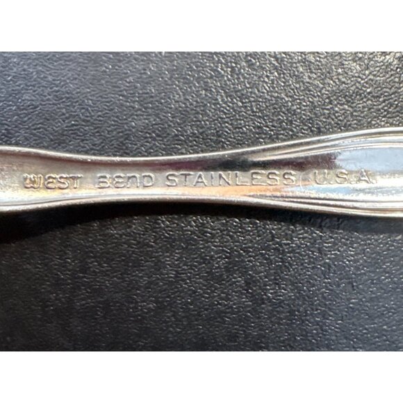 Oneida West Bend Teaspoon Affection Stainless Steel Floral 6" Set of 8 - Picture 4 of 5